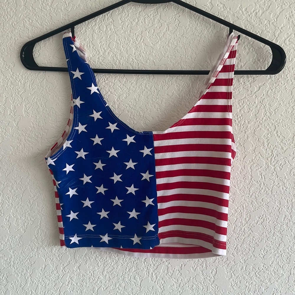 American Apparel 4th of July Crop Top - Medium